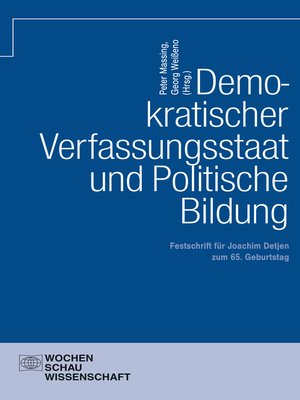 cover image of Demokratischer Verfassungsstaat und politische Bildung